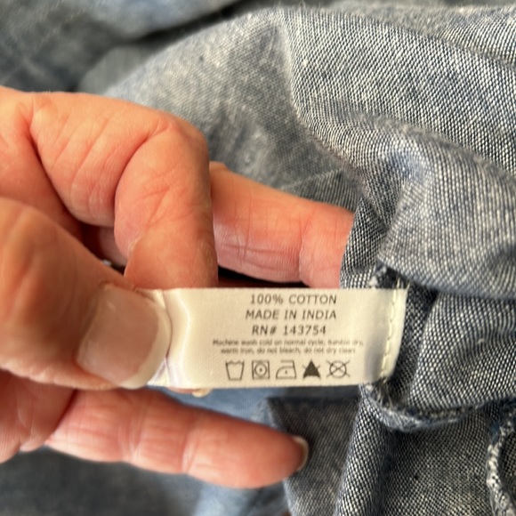 Chambray button front Dress szM - Picture 11 of 15